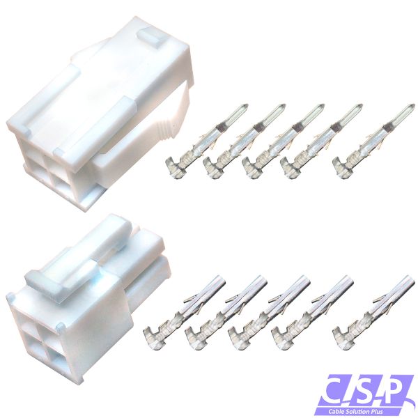 Set 4-polig Molex Mini-Fit Jr. Buchse 39-01-2045   Stift 39-01-2046, 5557, 5559