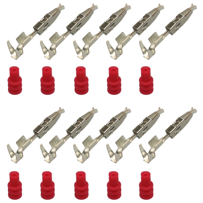 10x Set Micro Timer II gedichtet Buchse Kontakt Pin Seal  0,50mm² - 1,00mm² kompatibel mit VW 103358.02 N 103 358.02