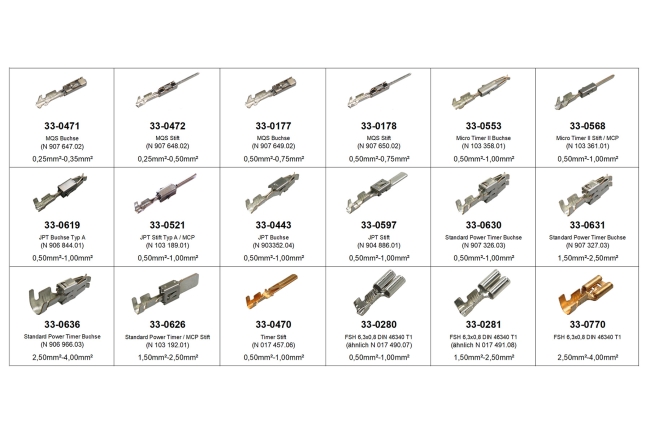 Sortimentskasten VW Kontakte PIN Stecker 780 Teile JPT MCP SPT Micro Timer MQS