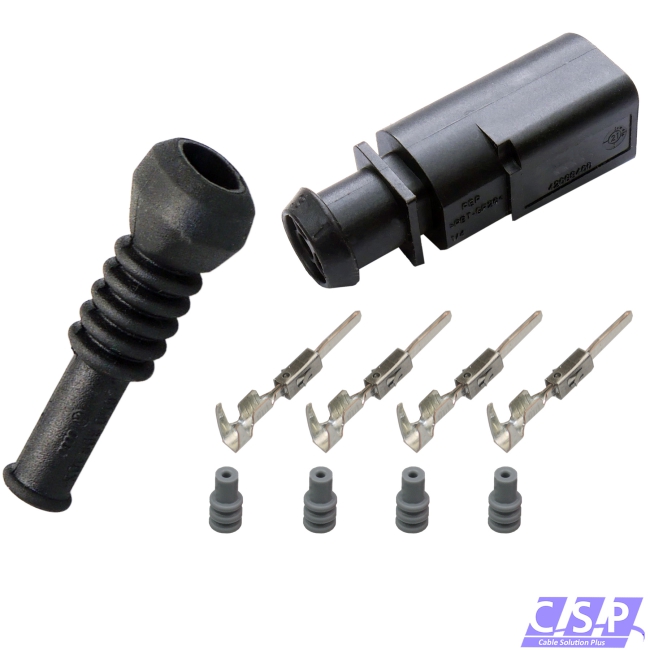 Stecker 4-polig Reparatursatz Schutzkappe 4B0973812 passt zu VW Skoda Seat Audi