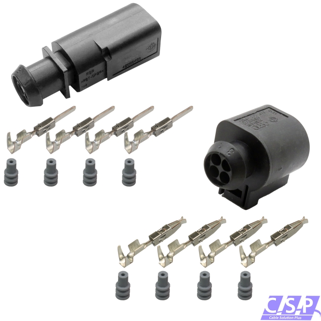 Stecker Set 4-polig Reparatursatz passend zu VW 4B0973712 4B0973812 Seat Audi