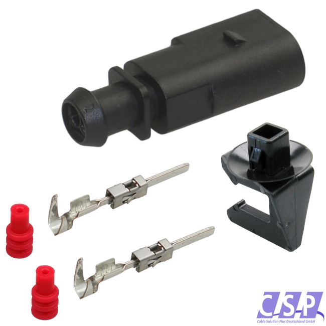 Stecker VW 1J0973802 Reparatursatz 2-pol. Stift Halter 1J0 973 802 ABS ESP 0,35²