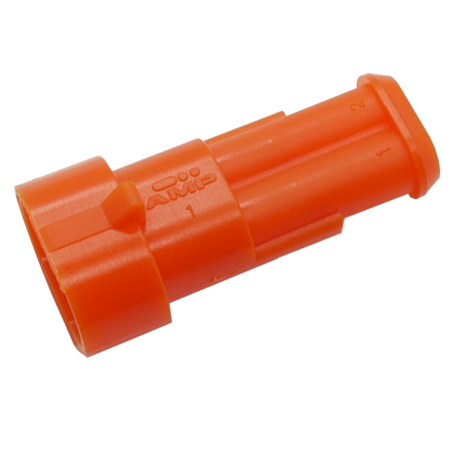 AMP Superseal Blindstecker Tabgehäuse 2-polig mit geschlossenen Kammern orange